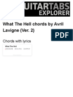 WHAT THE HELL (VER. 2) Chords by Avril Lavigne