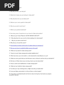 Qatar Airlines Interview