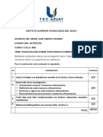 Rúbrica Investigación Trastorno Alimentario