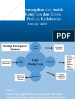 Upaya Pencegahan Dan Tindak Lanjut Komplain Dan Klaim Dalam Praktek Kedokteran