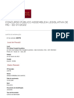 Concurso Público Assembleia Legislativa de MG - Ed 01 - 2022