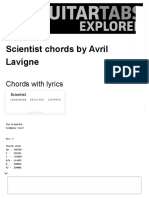 SCIENTIST Chords by Avril Lavigne - Chords Explorer