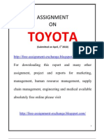 Toyota (Free Assignment Exchange.blogspot
