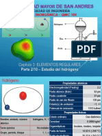 Cap 3 ELEMENTOS REGULARES - Parte 2. Estudio Del Hidrógeno-1