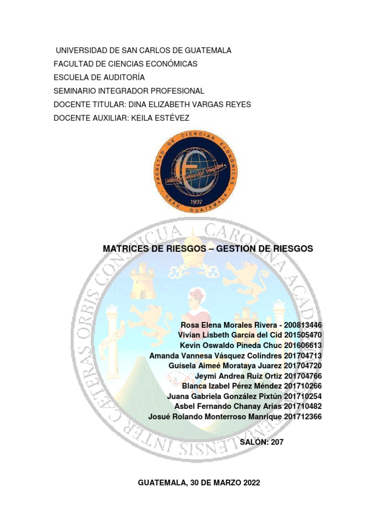 G04 30-Matrices de Riesgo - Gestión de Riesgos | PDF | Riesgo | Auditoría