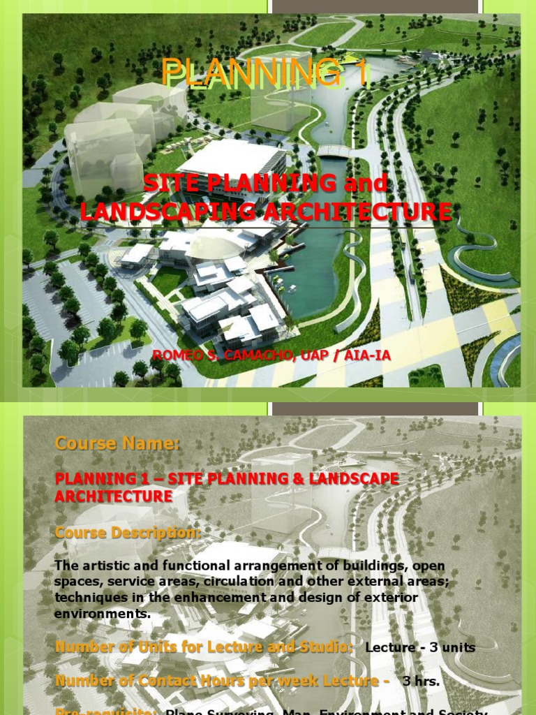Site Planning and Landscape Architecture | PDF | Rock (Geology) | Soil