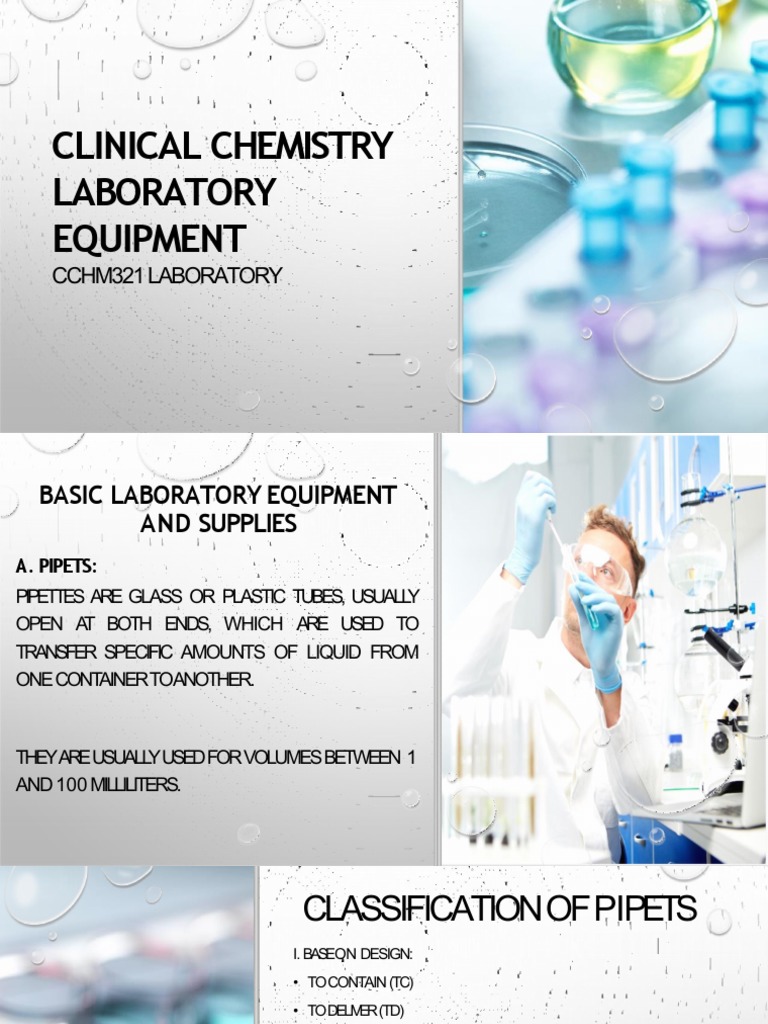 Pipette Classification in Clinical Chemistry | PDF | Laboratory ...