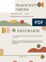 EKSTRAKSI DAN PARTISI UNTUK SENYAWA BIOAKTIF