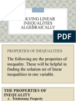 Solving Linear Inequatilites Math 