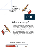 Write a Persuasive Essay