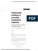 Rasgos Distintivos de La Evaluación Por Competencias: "Evaluación Basada en Evidencias, Un Nuevo Enfoque de Evaluación Por Competencias"