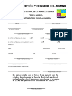Formato de Registro e Inscripcion de Alumnos 2017