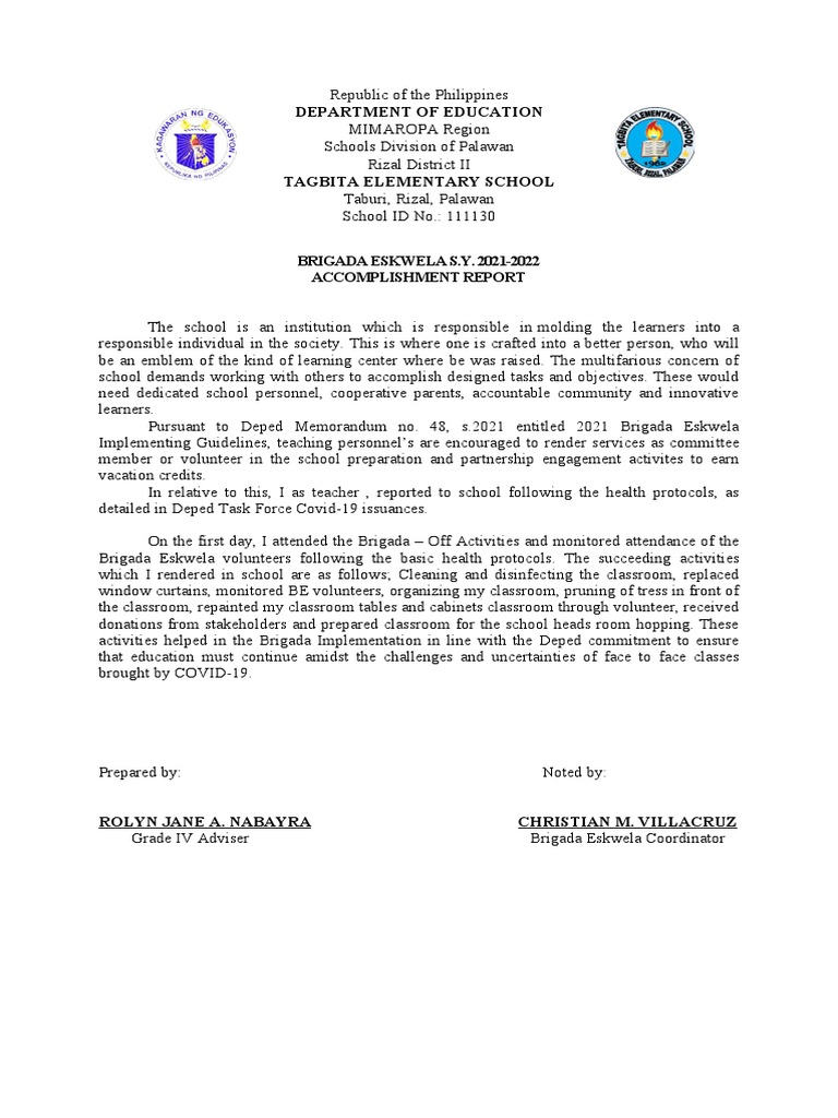 Brigada | PDF | Schools | Learning