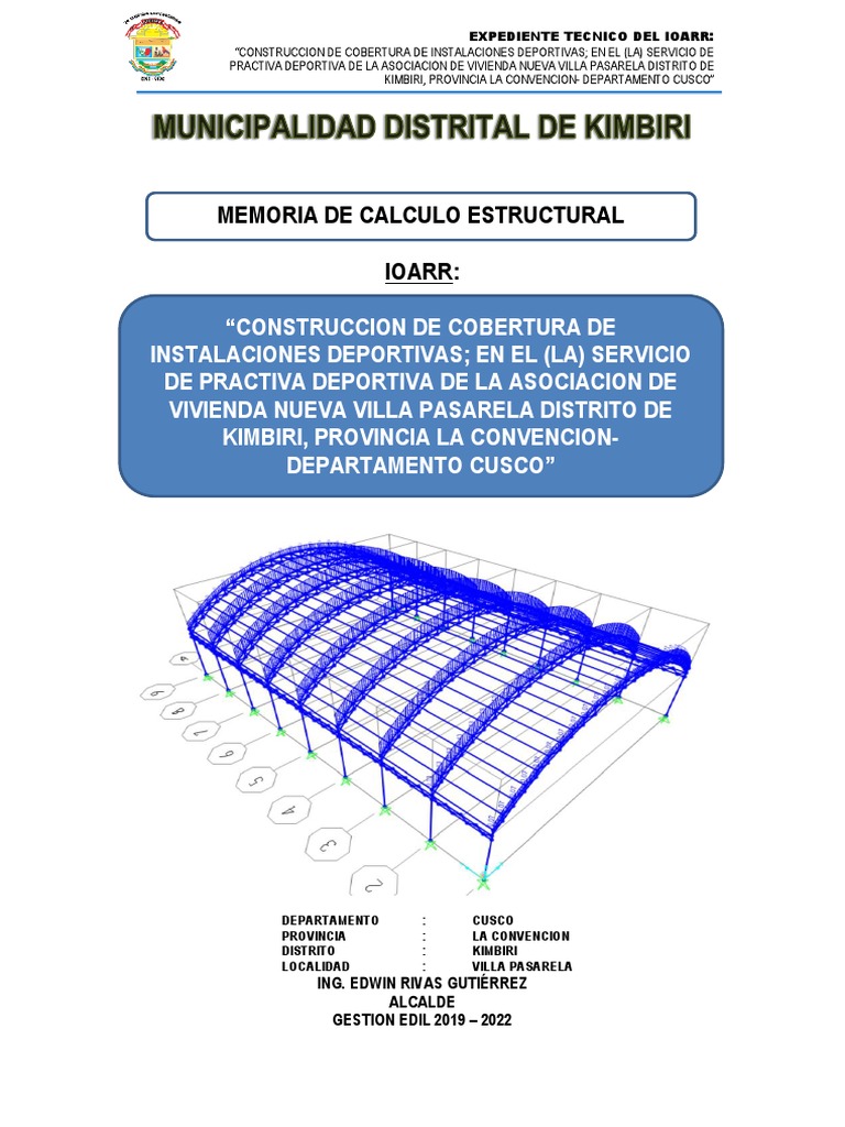 Memoria de Calculo Estructural Cobertura | PDF | Viga (Estructura ...