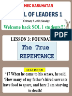 Sol 1 Lesson 3 - True Repentance