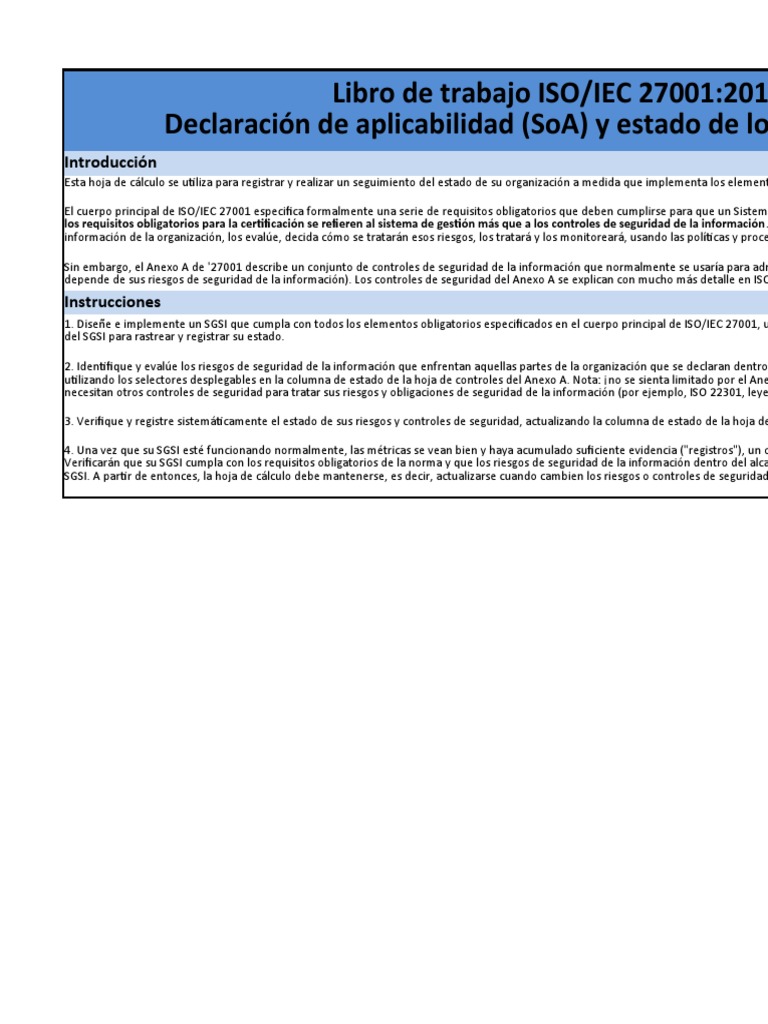Seguimiento de Implementación ISO 27001 | PDF | Seguridad de ...