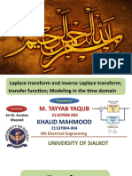 Presentation On Laplace and Inverse Transform, TF and TD Modeling