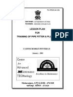 Lesson Plan For Training of Pipe Fitter & Plumber