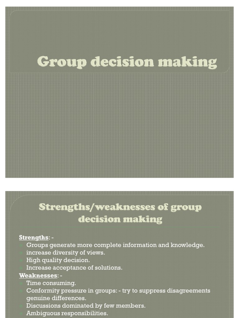 Group Decision Making | PDF