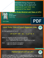 Numerical of Local Solar Time and Day Length Calculation