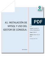 A1. Instalación de MYSQL y Uso Del Gestor de Consola - Pedro M