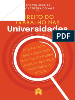 Miolo - Livro Direito Do Trabalho Nas Universidades - Licitação TRT-BA - Ebook PDF