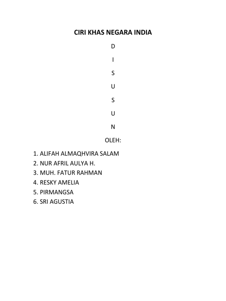 Ciri Khas Negara India | PDF