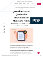 Quantitative and Qualitative Instruments of Monetary Policy