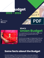 Union Budget: By: Harsh Chauhan 4-B 09017702421