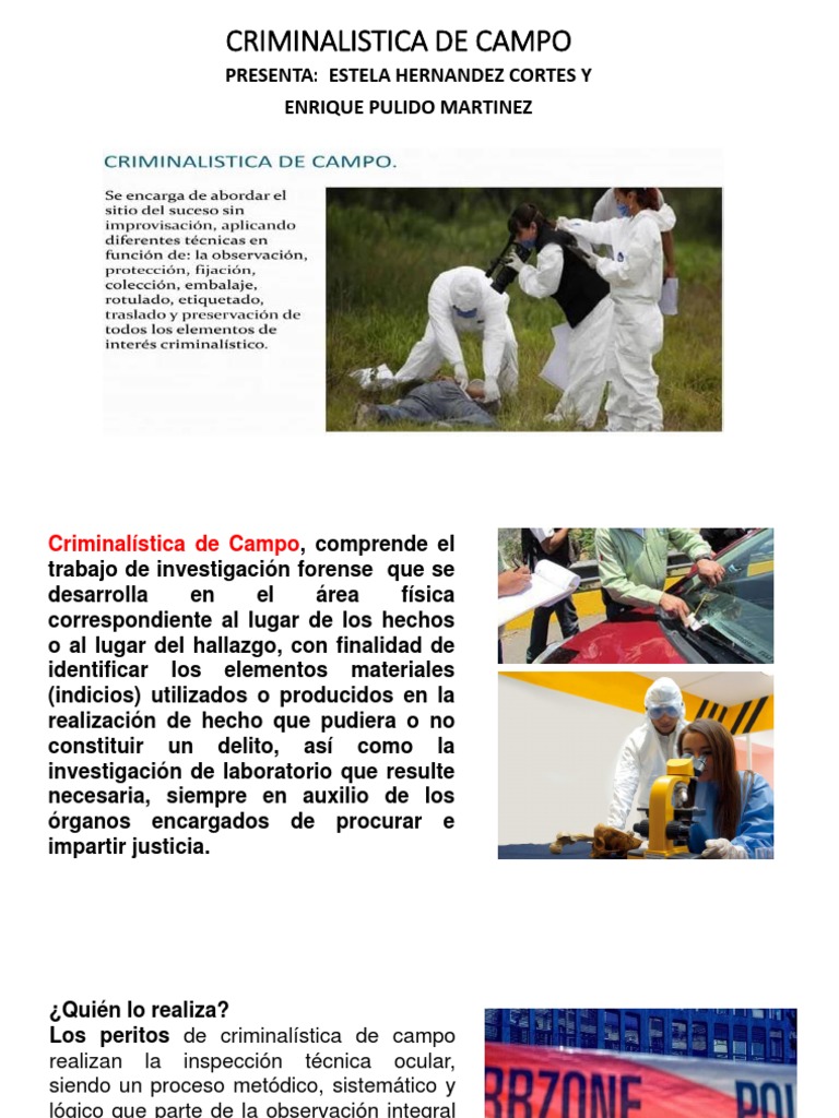 Criminalística de Campo: Investigación Forense | PDF | Fuerza | Las