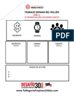 Plan de trabajo bienes raíces para tu primer millón en 3 días