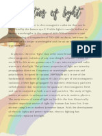 Properties of Light: Dispersion, Diffraction and Refraction