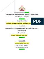 Vivekanand College Project Front Pages PDF
