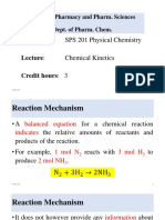 SPS 201 - Lecture 2 - Chemical Kinetics - 2022-2023 Acad. Year PDF
