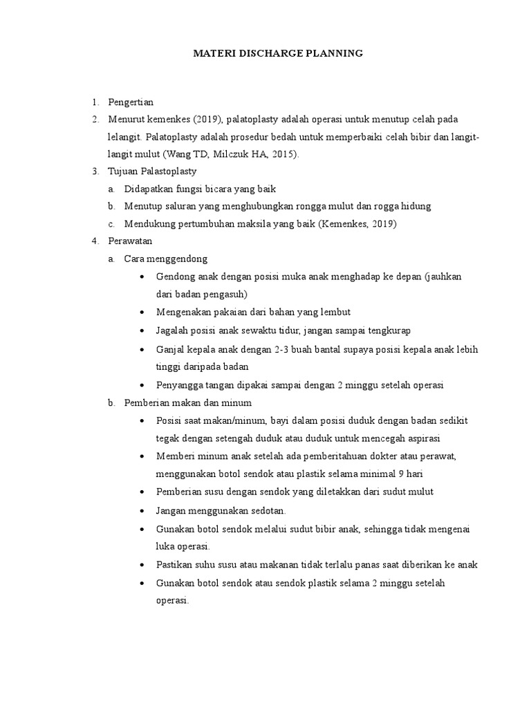 Laela - Materi Discharge Planning | PDF