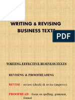 Lecture 2 - Writing - Revising - Business - Texts