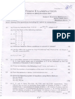 End Teri/F, Ex, Amlr Ation: Paper Code: BBA-105 Subject: Business Mathematics
