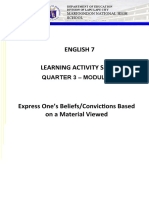 English 7 Learning Activity Sheet: Quarter 3 - Module 4