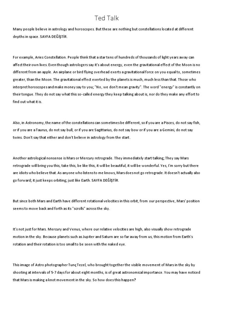 Ted Talk2 PDF PDF Mars Astronomy