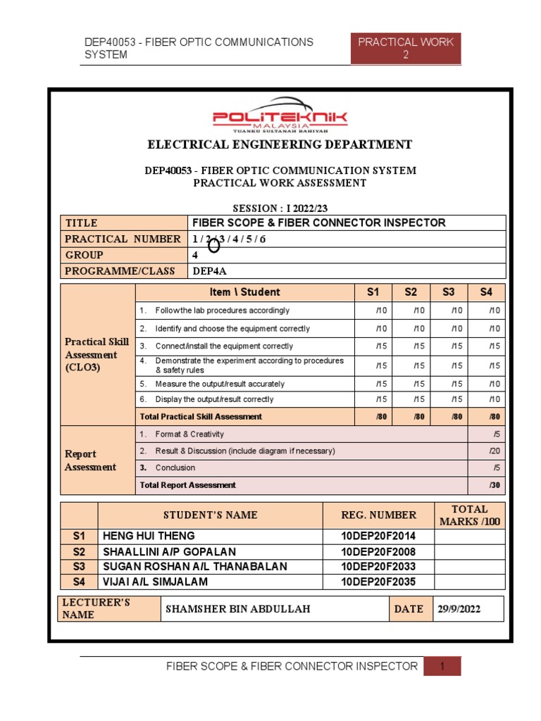 Fiber Scope & Connector Inspection Guide | PDF | Optical Fiber | Equipment