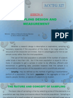 ACCTG 327 Sampling Design and Measurement