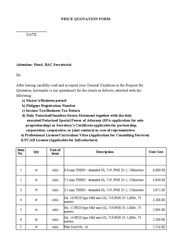 Qty Description Unit Cost Item No. Unit of Issue PDF Street Light