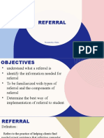 Referral, Research and Evaluation 1