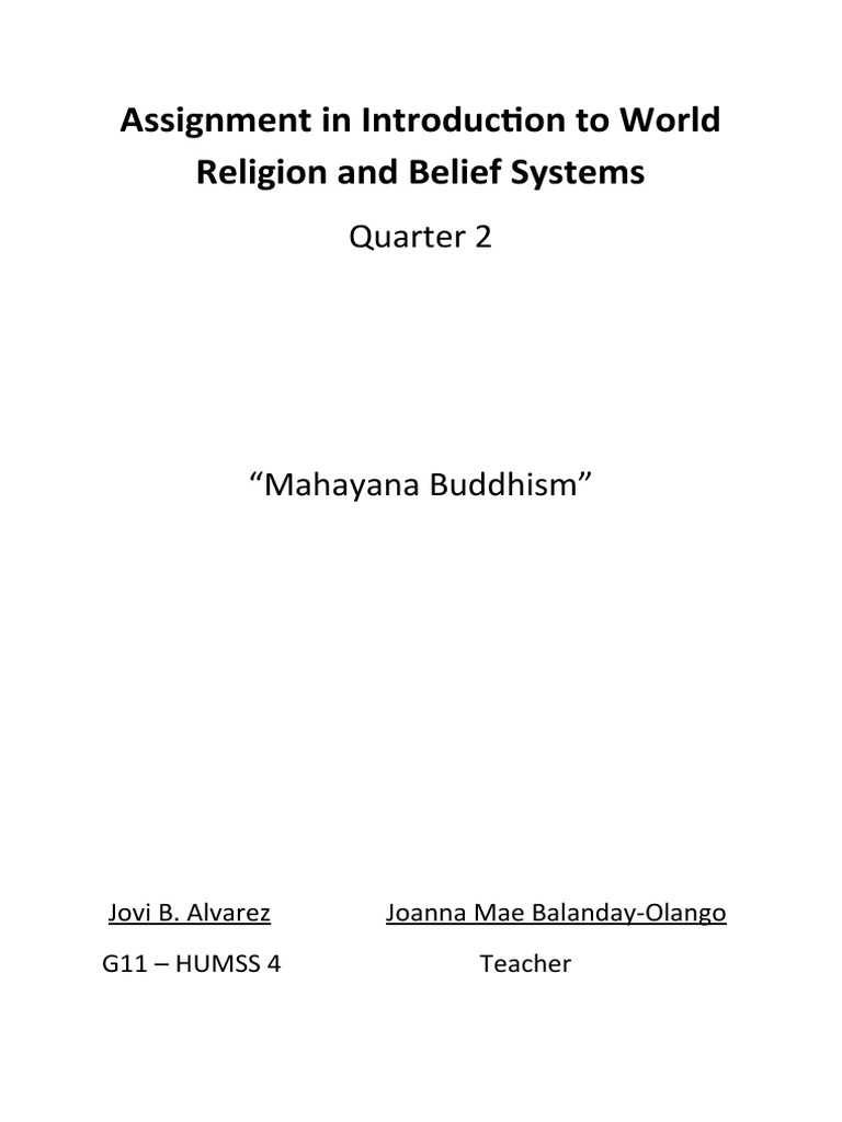 An Overview of the Key Beliefs and Sacred Texts of Mahayana Buddhism PDF
