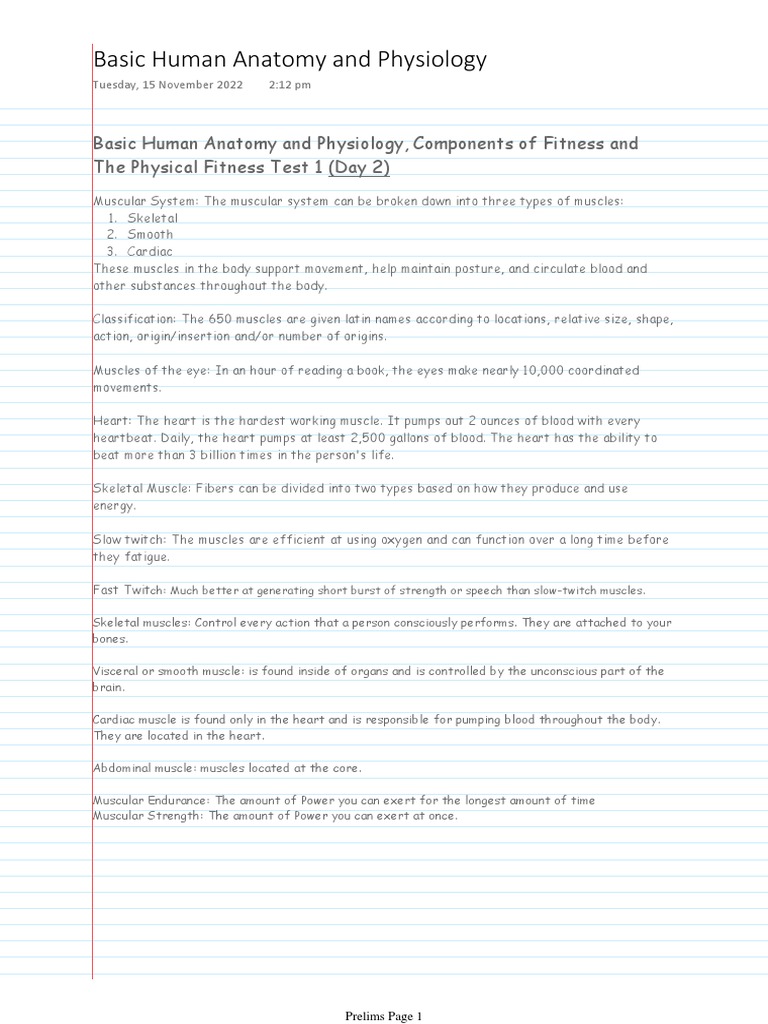 Basic Human Anatomy and Physiology Biology Diagrams