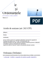 Actele de Sesizare Și Ordonanțele: Tema Nr. 2