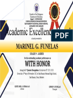 Academic Award Cert1st Quarter