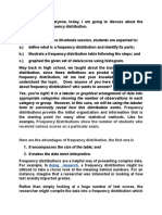 Frequency Distribution