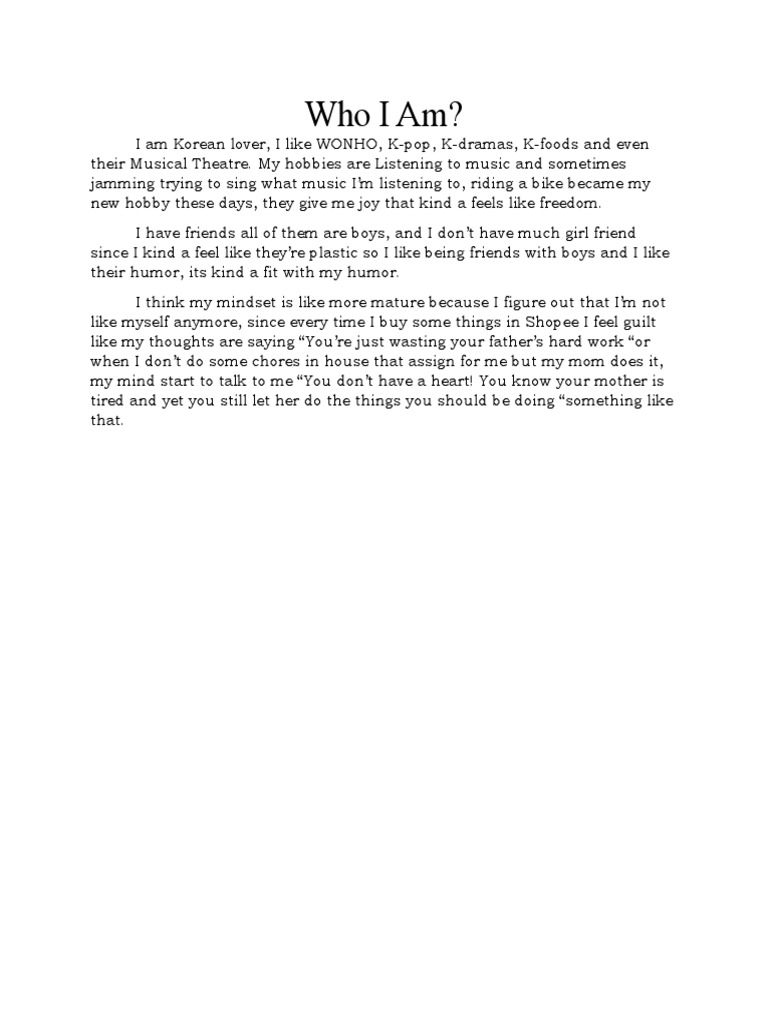 Tes Who Am I Pdf