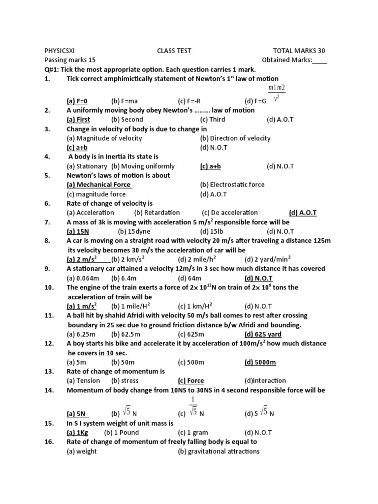 understanding-newton-s-laws-of-motion-a-comprehensive-exam-on-key